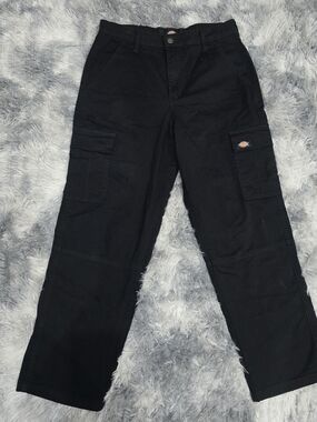 Dickies Black Cargo Work Pants, Size 28